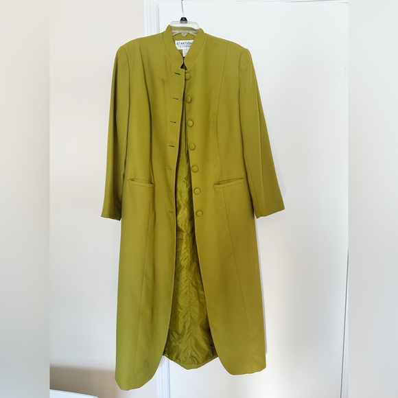 Symphony Jackets & Blazers - Symphony Olive Green Long Coat
